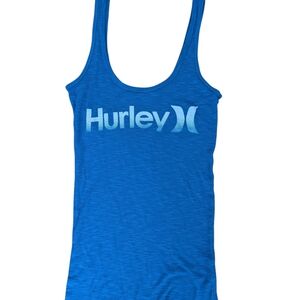 3 For 15$ Hurley Blue Logo Tank Top - Women's Sleeveless Scoop Neck